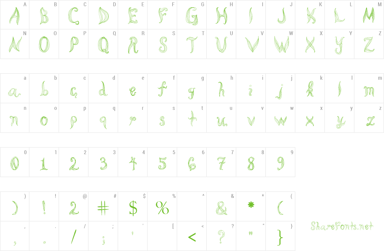 Font Cornleaves preview